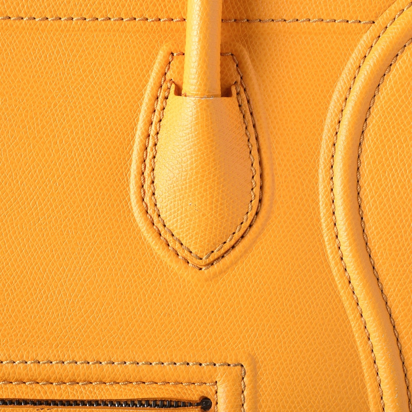 Grained Calfskin Medium Phantom Luggage Saffron