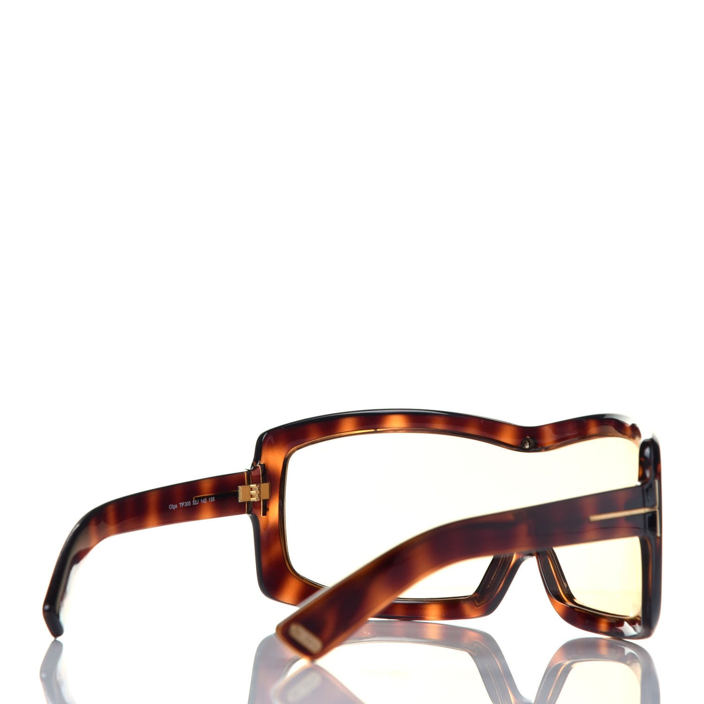 Olga Square Shield Sunglasses TF305 Tortoise