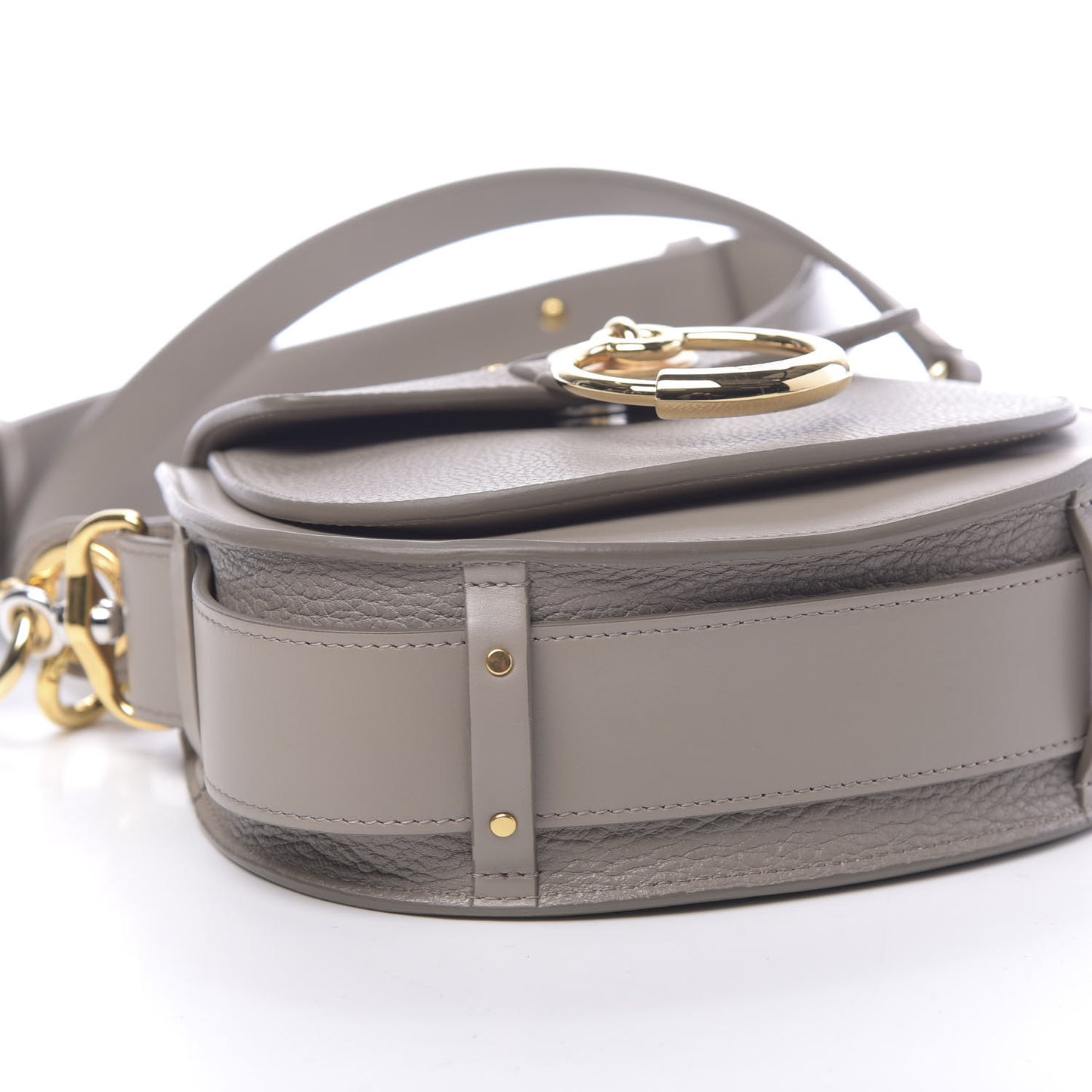 Grained Calfskin Small Tess Bag Motty Grey