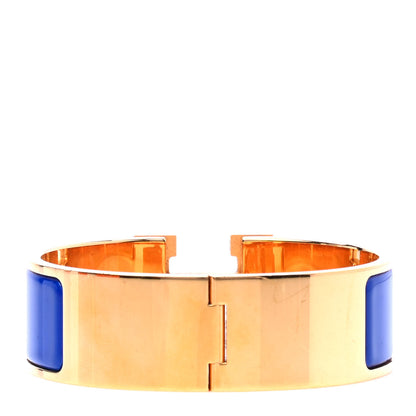Hermes Enamel Wide Clic Clac H Bracelet GM Bleu Royal 3 of 7