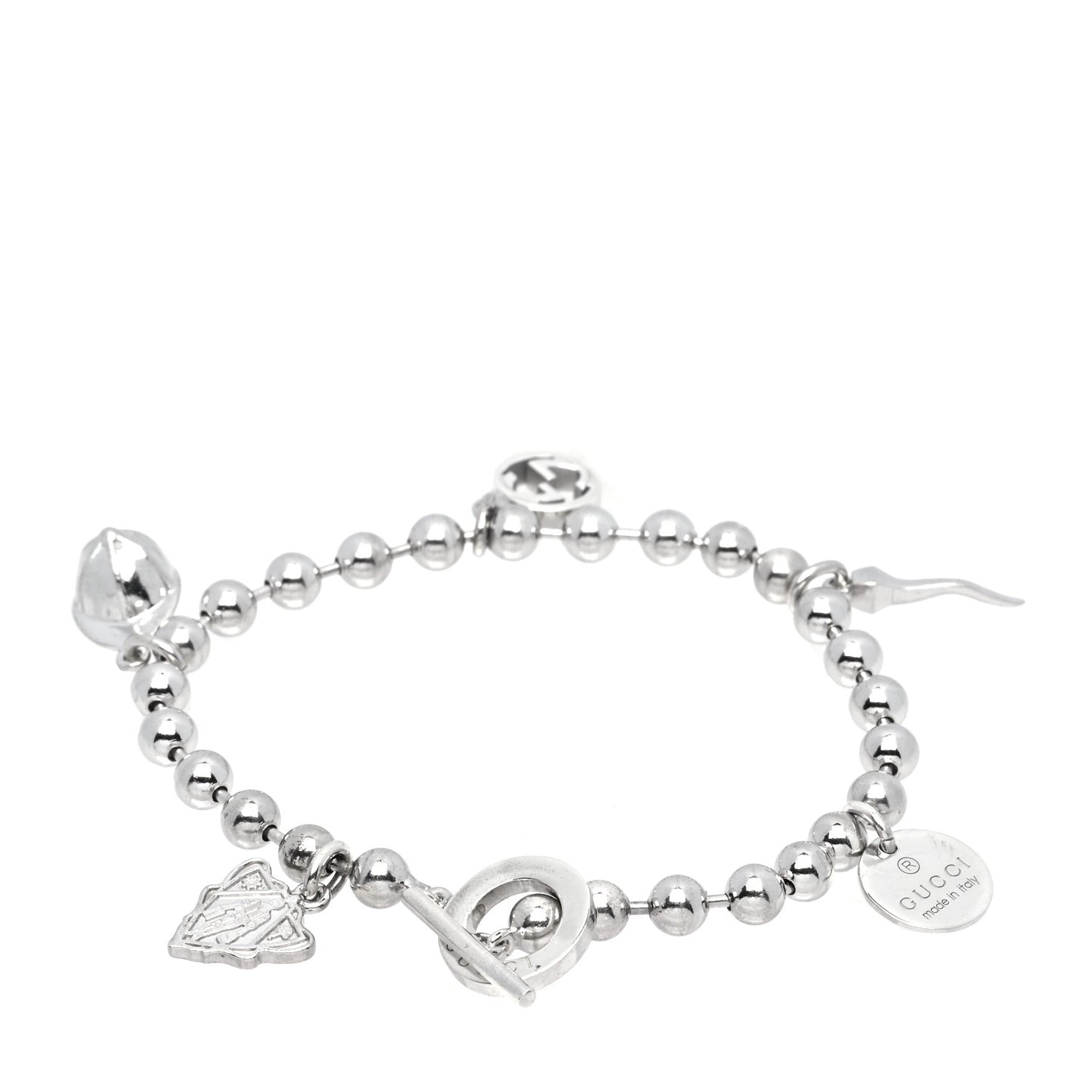 Sterling Silver Boule Five Charm Bracelet