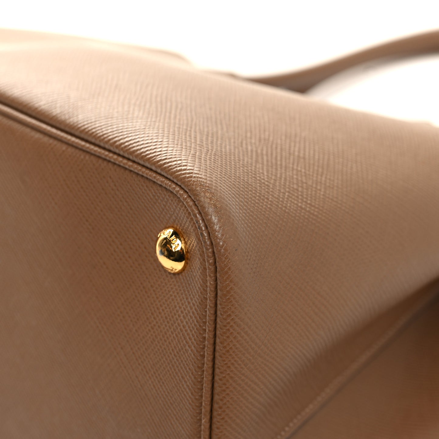 Saffiano Cuir Medium Double Bag Cannella Turchese