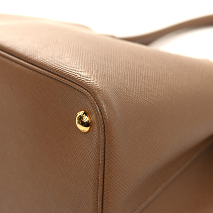 Prada Saffiano Cuir Medium Double Bag Cannella Turchese 11 of 13