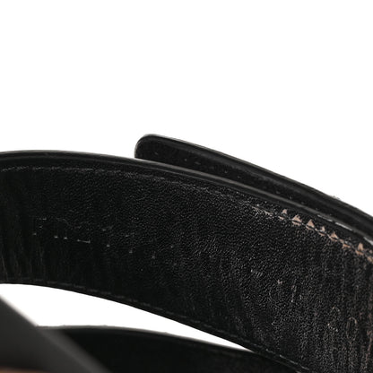 Hermes Suede Goatskin Womens Chypre Sandals 36.5 Black 8 of 9