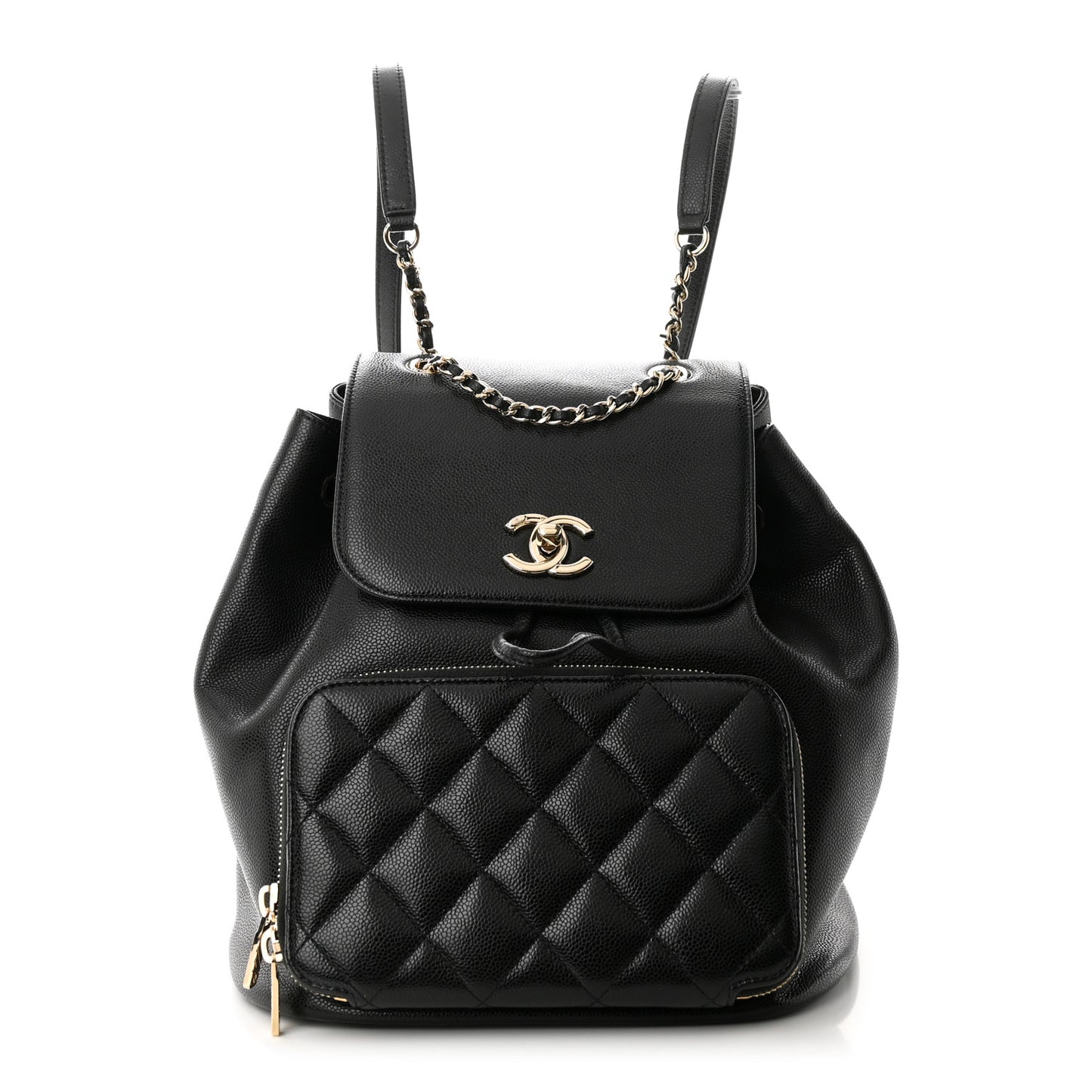 Caviar Quilted Business Affinity Backpack Black
