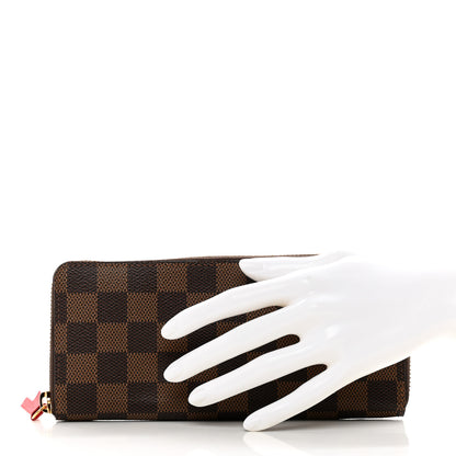 Louis Vuitton Damier Ebene Clemence Wallet Cherry 2 of 7