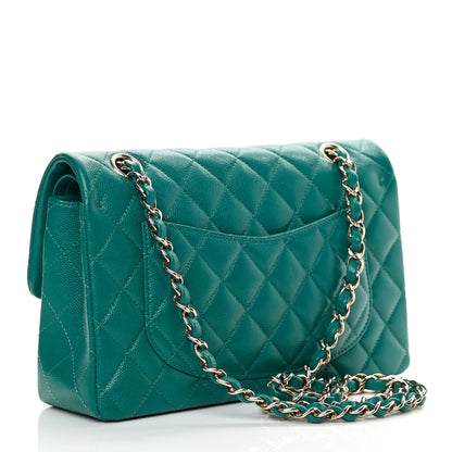 Chanel Caviar Quilted Small Double Flap Green 2 of 10