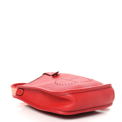 Hermes Taurillon Clemence Amazone Evelyne TPM Rouge Casaque Crevette 4 of 10