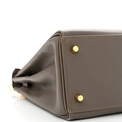 Hermes Evercolor Kelly Retourne 28 Etain 9 of 10