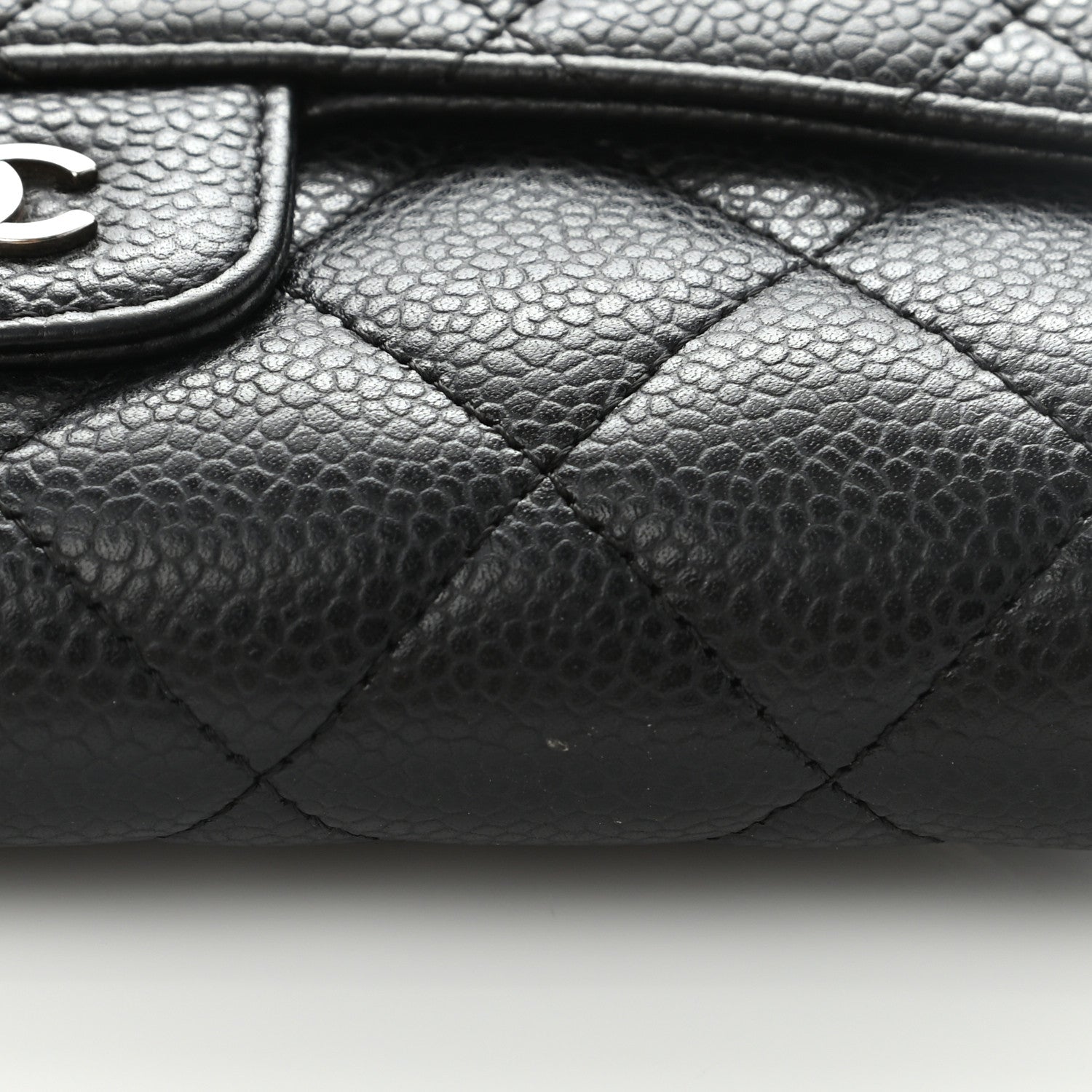 Chanel Caviar Quilted Long Flap Wallet Black 9 of 10