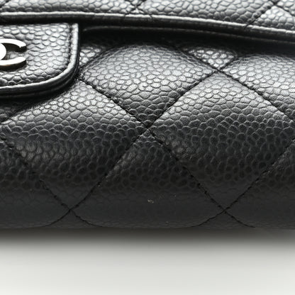 Chanel Caviar Quilted Long Flap Wallet Black 9 of 10