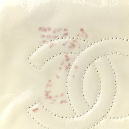 Chanel Crinkled Patent Modern Chain Flap White 12 of 13