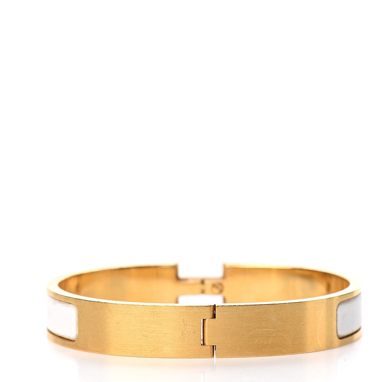 Hermes Enamel Narrow Clic Clac HH Bracelet T6 White 2 of 7