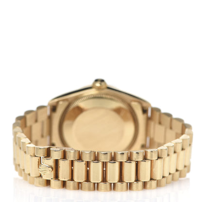 Rolex 18K Yellow Gold Diamond 31mm Oyster Perpetual Datejust President Watch Champagne 68278 4 of 7
