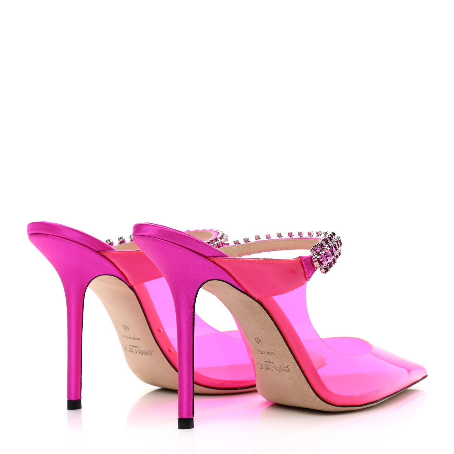 Plexi Crystal Bing 100 Pumps 40 Hot Pink