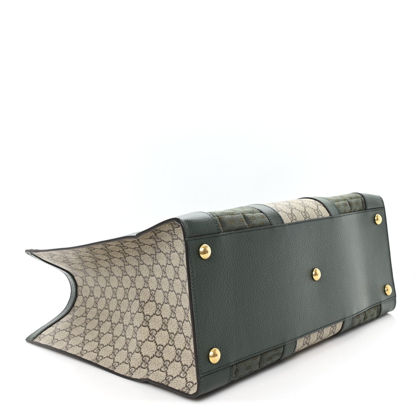 Monogram GG Mignon Textured Dollar Calfskin GG Supreme Monogram Quilted Mini GG Large Tote Bag Green Beige Ebony
