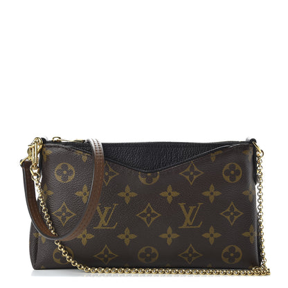 Louis Vuitton Monogram Pallas Clutch Black 1 of 10