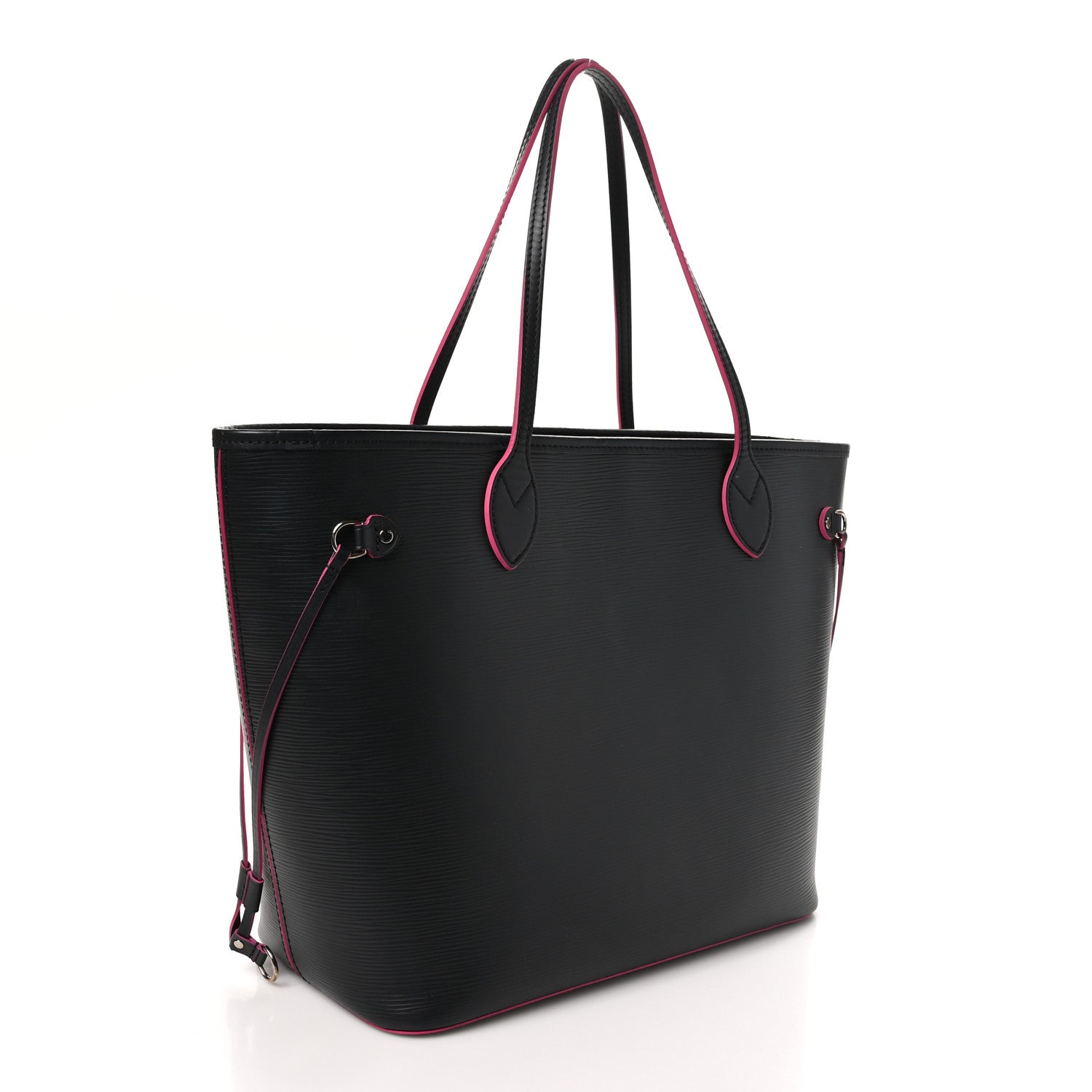 Louis Vuitton Epi Neverfull MM Black Hot Pink 4 of 11
