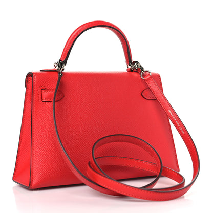 Hermes Epsom Mini Kelly Sellier 20 Rouge Tomate 3 of 10