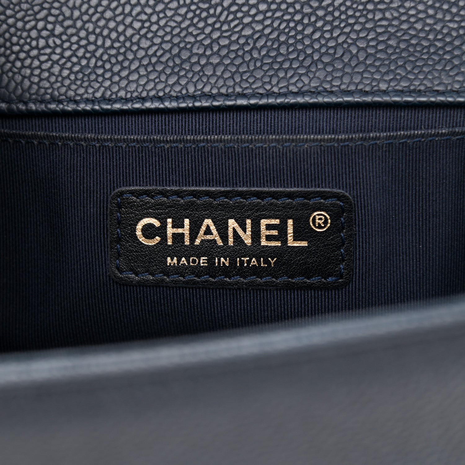 Chanel Caviar Quilted Medium Boy Flap Navy 6 of 10
