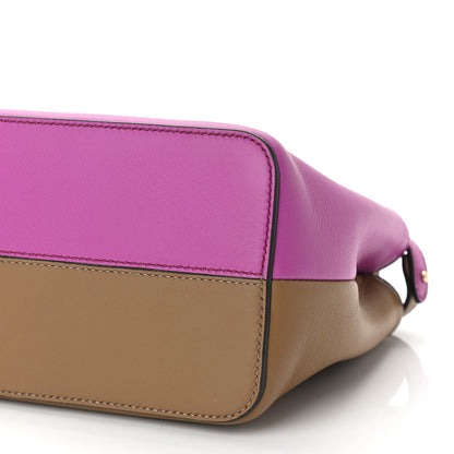 Fendi Vitello Seta Nappa Plexiglass Bi-Color Mini Peekaboo Iconic Satchel Bouganville Sand 10 of 10