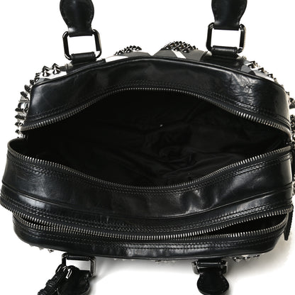 Burberry Nylon Beat Check Studded Satchel Black 5 of 18