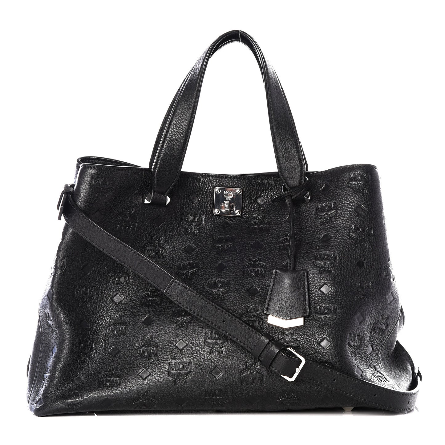 Calfskin Ottomar Monogram Large Essential Tote Black