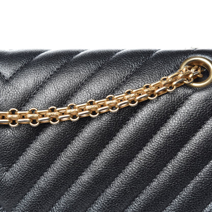 Chanel Metallic Sheepskin Chevron Quilted 2.55 Reissue 226 Flap Dark Silver 8 of 12