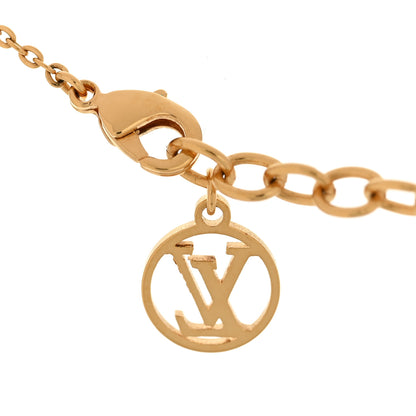 Louis Vuitton Nanogram Name Tag Necklace Gold 7 of 8