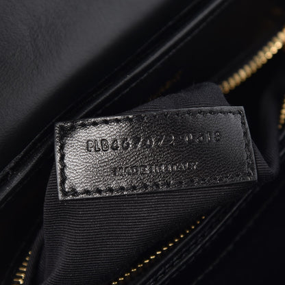 Saint Laurent Velvet Y Quilted Monogram Toy Loulou Chain Satchel French Black 7 of 7