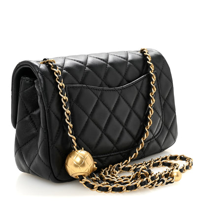 Chanel Lambskin Quilted Mini Rectangular Pearl Crush Flap Black 3 of 11