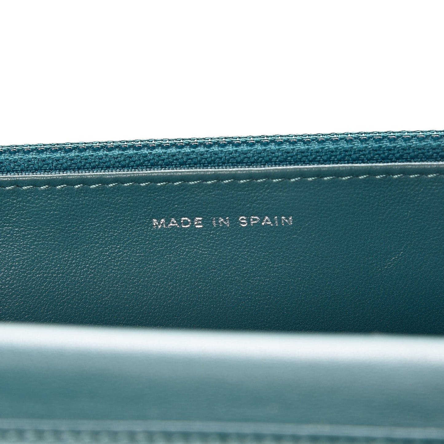 Lambskin Quilted Wallet On Chain WOC Blue