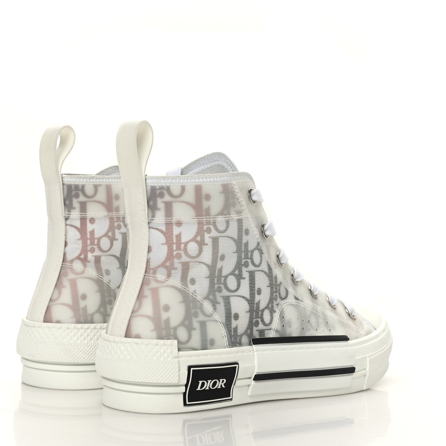 Technical Canvas Oblique Pride Gradient Mens B23 High Top Sneakers 36 Red Blue