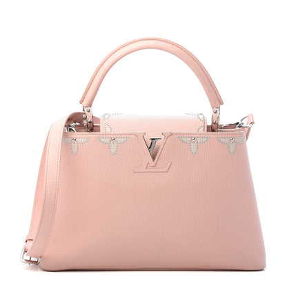 Louis Vuitton Taurillon Flowers Capucines PM Magnolia 1 of 9