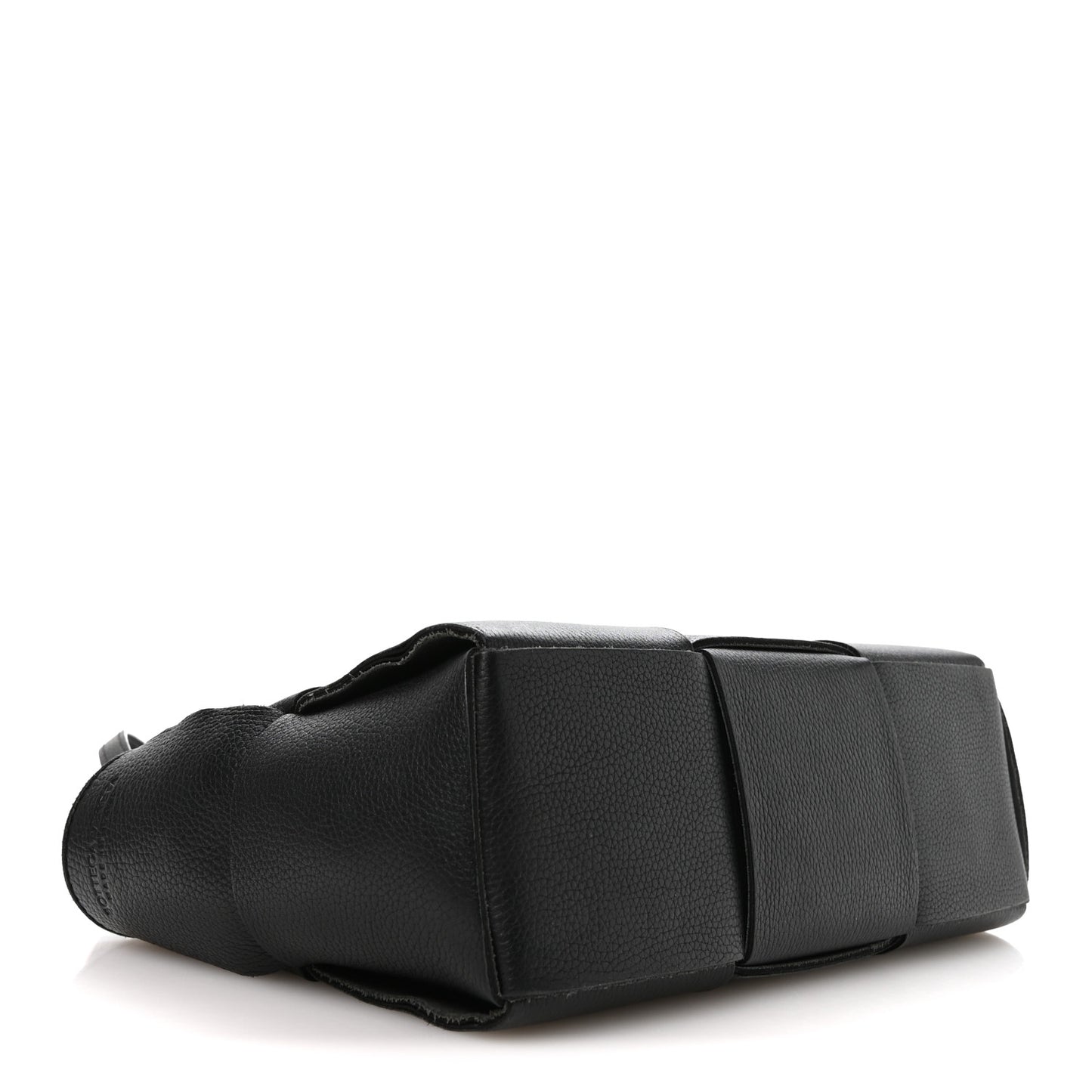 Grained Calfskin Maxi Intrecciato Mini Arco Tote Black