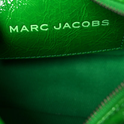 Marc Jacobs Shiny Crinkled Calfskin Mini The Tote Bag Fern Green 7 of 10