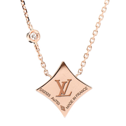 Louis Vuitton 18K Pink Gold Diamond Pink Mother of Pearl Color Blossom BB Star Pendant Necklace 5 of 5