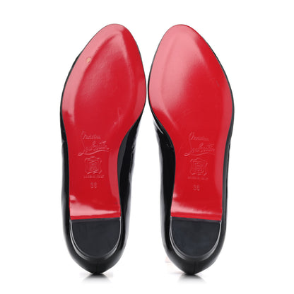 Christian Louboutin Patent Mumbai Peep Toe Flats 36 Black 4 of 4