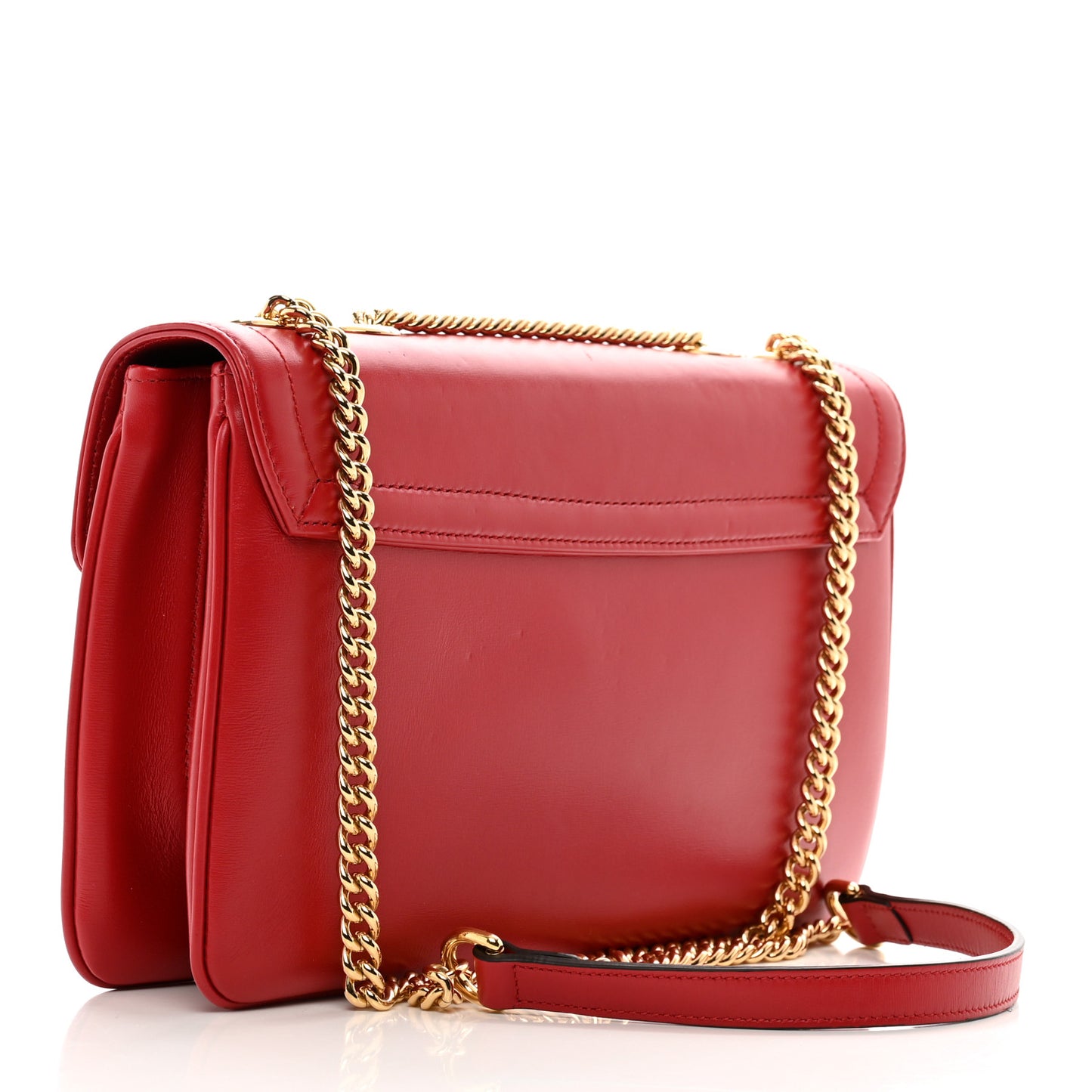 Vitello Palmellato Lux Crystal Medium Rajah Shoulder Bag Hibiscus Red Multicolor
