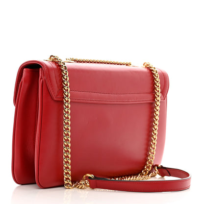 Gucci Vitello Palmellato Lux Crystal Medium Rajah Shoulder Bag Hibiscus Red Multicolor 3 of 12
