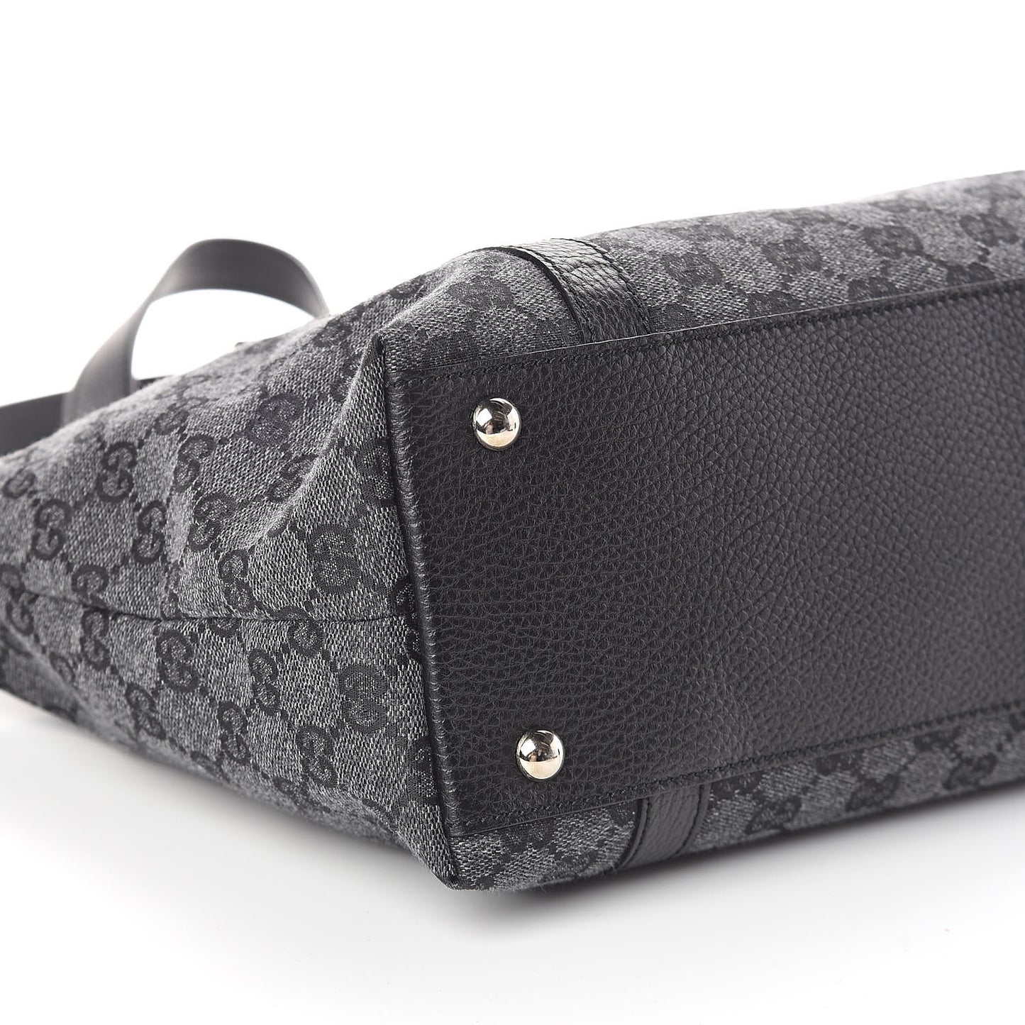 Denim Monogram Abbey Medium Tote Navy