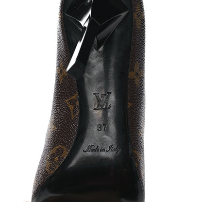 Louis Vuitton Monogram Cherie Pumps 37 Black 8 of 10