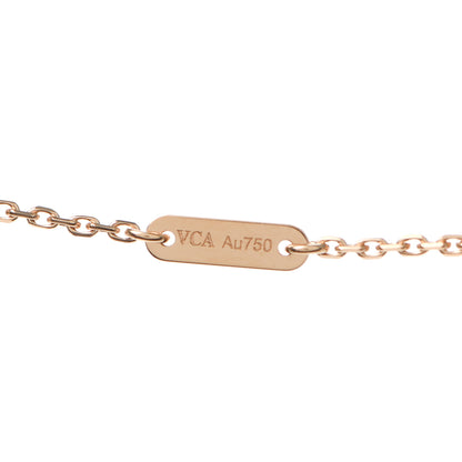 Van Cleef & Arpels 18K Rose Gold Carnelian Sweet Alhambra Heart Pendant Necklace 5 of 7