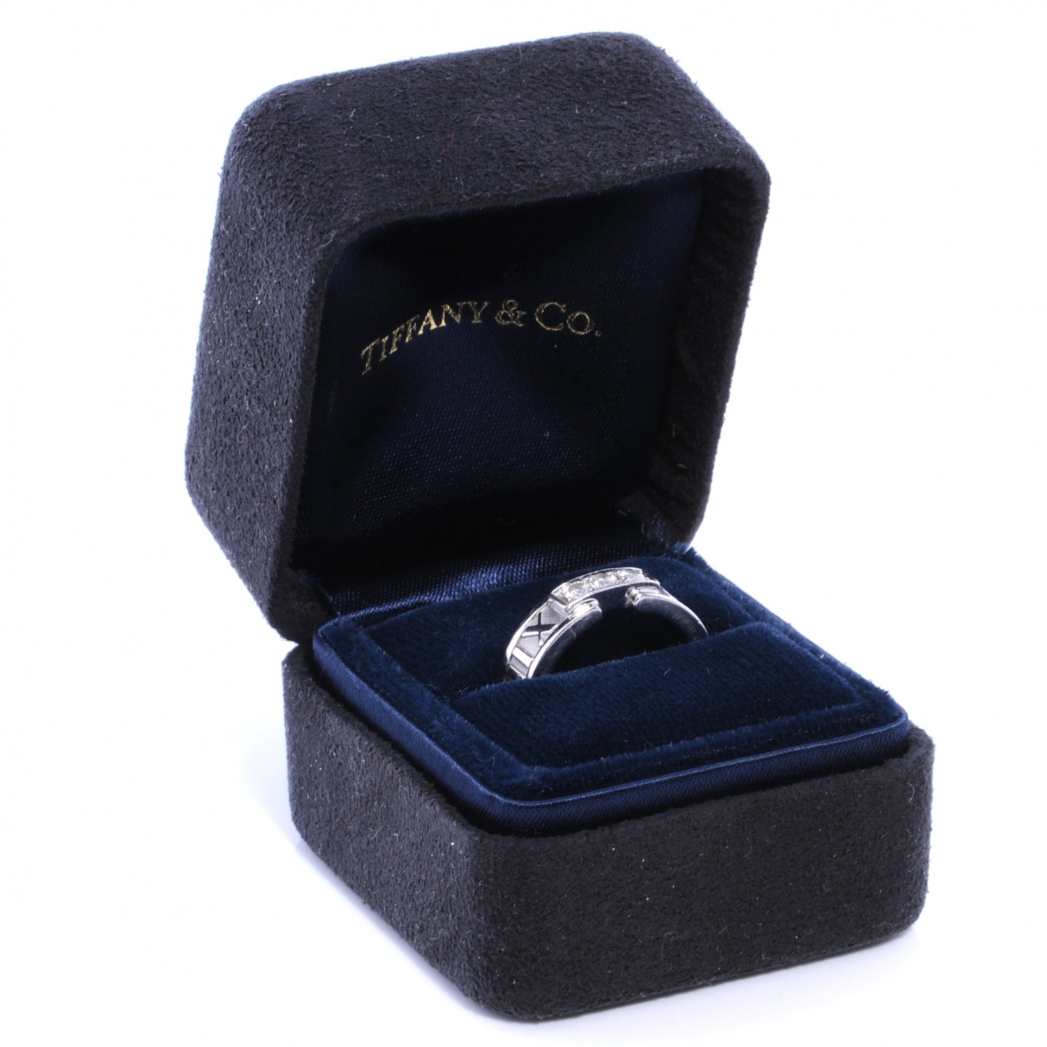 Tiffany 18k White Gold Diamond Atlas Ring 4.5 3 of 6