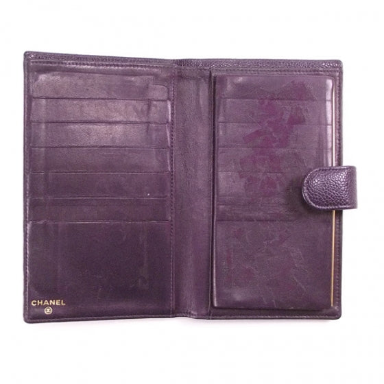 Caviar CC Wallet Clutch Purple