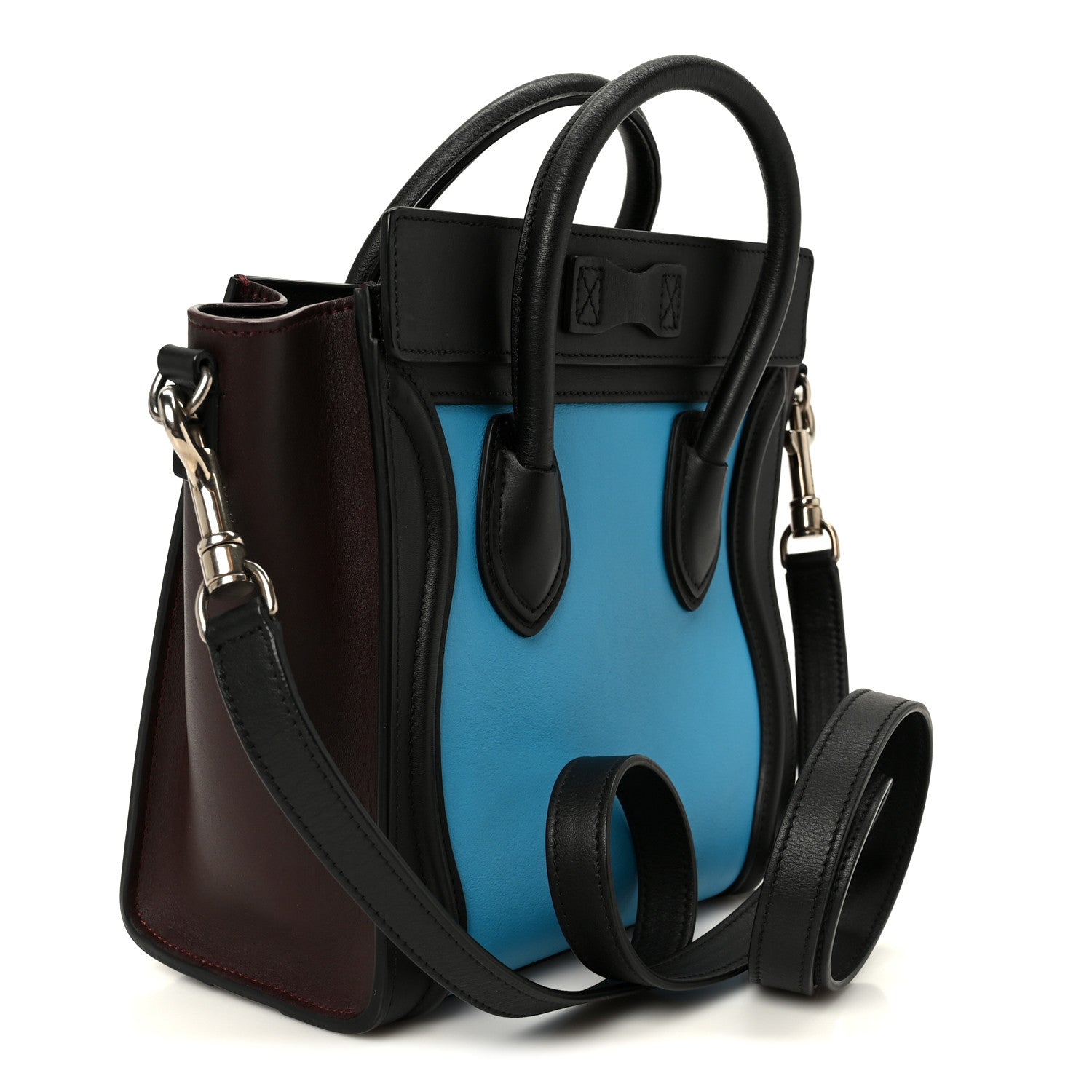 Celine Smooth Calfskin Nano Tri-Color Luggage Turquoise 3 of 9
