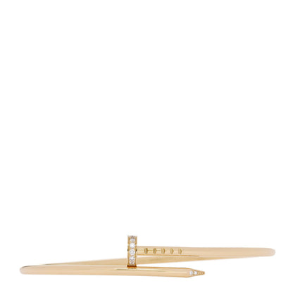 Cartier 18K Yellow Gold Diamond Small Juste Un Clou Bracelet 18 1 of 5