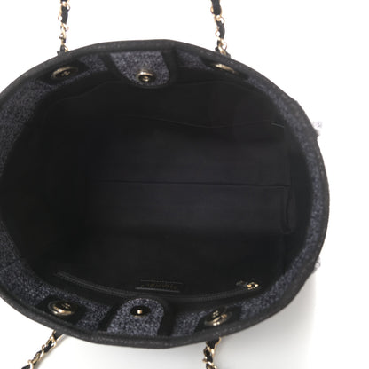 Chanel Woven Straw Raffia Small Deauville Tote Charcoal 5 of 10