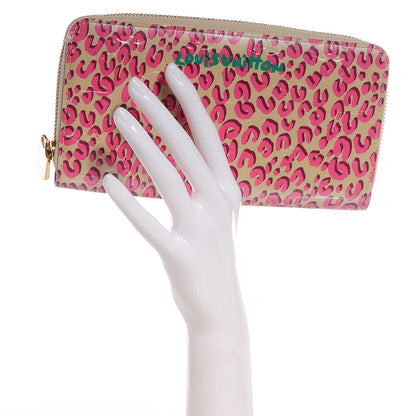 Louis Vuitton Vernis Leopard Zippy Wallet Blanc Corail 2 of 7