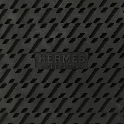 Hermes Epsom Mens Chypre Sandals 44.5 Black Bleu Céleste 7 of 10